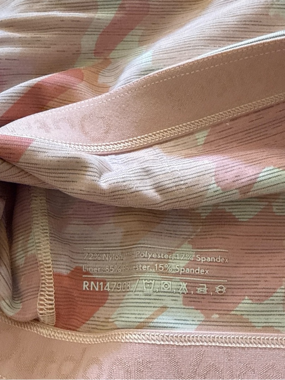 Outdoor Voices Set: Peach Leggings with pink and peach crop tank (built in bra) - Picture 6 of 8